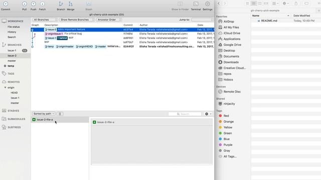 How to use Cherry Pick in Git (SourceTree) смотреть онлайн