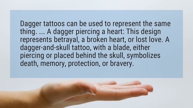 What does a dagger tattoo symbolize? смотреть онлайн