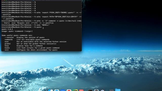 Установка PyEnv macOS и её использование для переключения версии Python интерпретатора смотреть онлайн