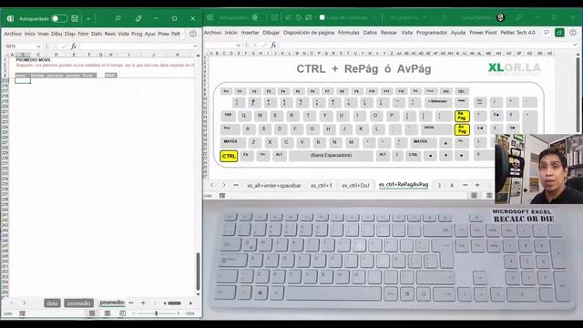 Atajo de teclado 010 para Excel: CTRL + RePág & AvPág para mover pantalla y más! смотреть онлайн