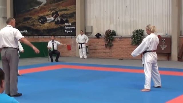 World Karate Confederation WKC Siauliai 2012 Jastrebova Anna (Ukraine) 3.MPG