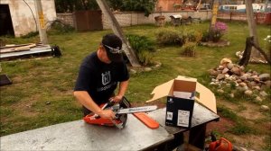Подготовка к запуску бензопилы Husqvarna