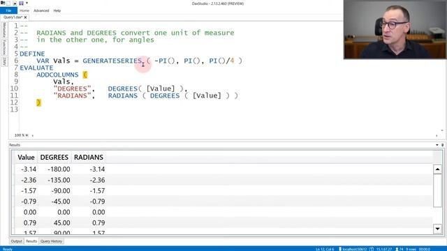 RADIANS, DEGREES - DAX Guide смотреть онлайн