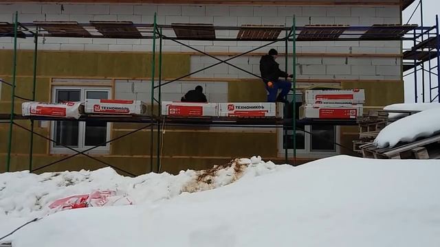 Как правильно утеплить Дом из Газобетона. Наружное Утепление Фасада Дома из Газоблока в 50 мм. смотреть онлайн
