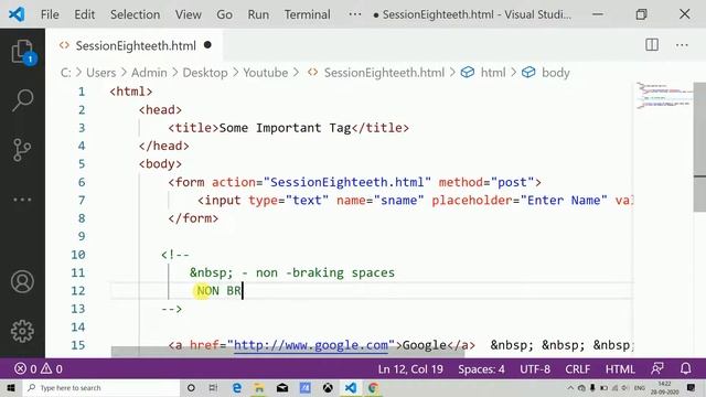 Learn HTML in Hindi | print html code as it is on browser | Tutorial for Beginners HTML @Session18t смотреть онлайн