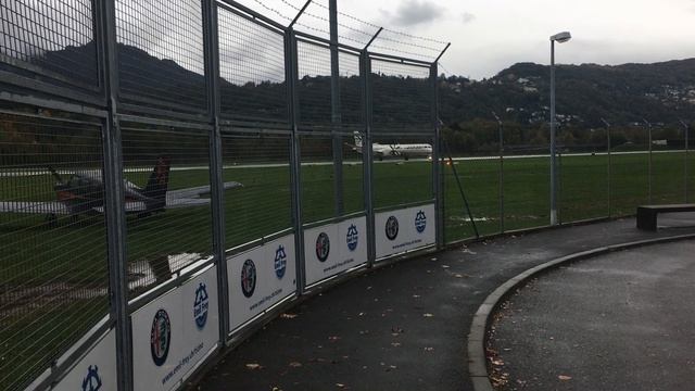 Landing of a Saab 2000 Turboprop (Adria Airways) at Lugano Airport, Switzerland смотреть онлайн
