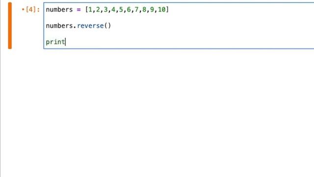 Python list.reverse() смотреть онлайн