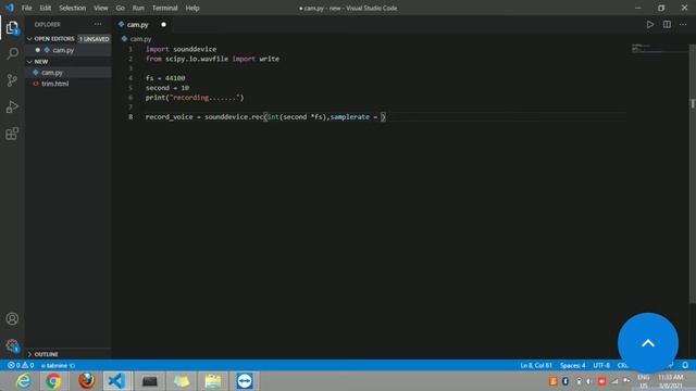 Build Voice Recorder using Python | Module sounddevice смотреть онлайн