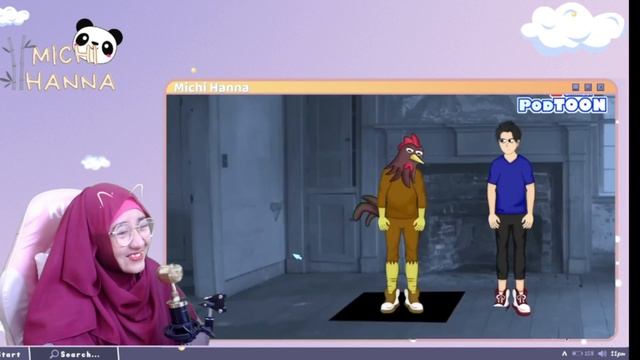 Wahh.... Jadi, Aslinya Gini ? Reaction Animasi PODTOON | Michi Hanna Reaction.
