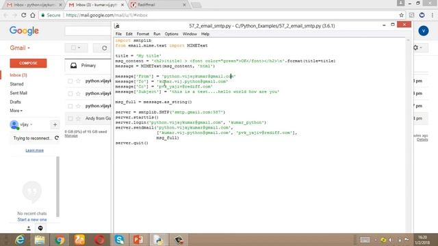 EMails and SMTP in Python - Telugu-Lesson-57 смотреть онлайн