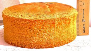 Шифоновый бисквит! Получается всегда! Бисквит из трех яиц!