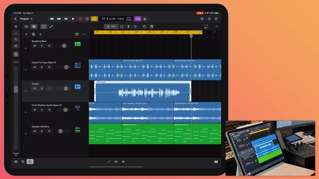 Logic Pro for iPad - Record Audio, Take Folders & Split Tool смотреть онлайн