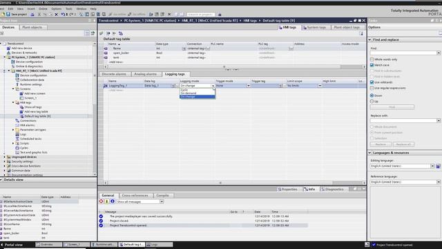 WinCC Unified V16: use the file-base data login and display the data in the Trend control смотреть онлайн