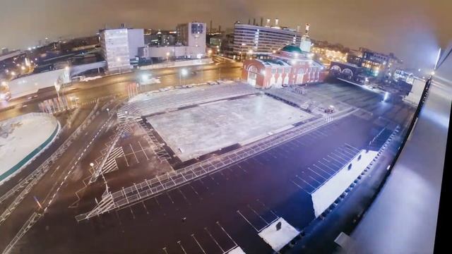 Трансформация открытой ледовой арены Парка Легенд смотреть онлайн