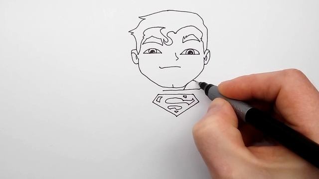 Как Нарисовать Супермена (чиби) пошагово | Учимся Рисовать Супергероя смотреть онлайн