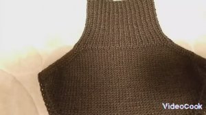 Как связать манишку спицами, реглан погон.