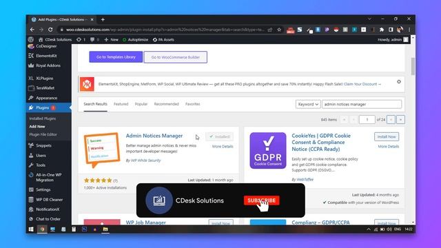 Hide Spammy Banner Ads and Notification from WordPress Dashboard | #wordpress смотреть онлайн