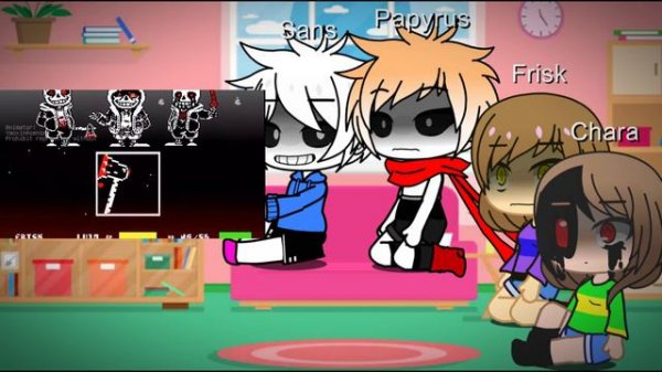 Undertale crew reacts to Murder Time Trio Hard mode phase 1[REQUESTED]