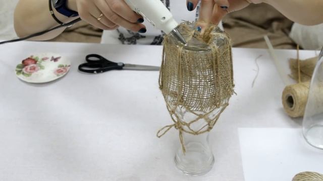 DIY Декор бутылок своими руками. Как украсить бутылку. Идеи декора от saninaburo смотреть онлайн