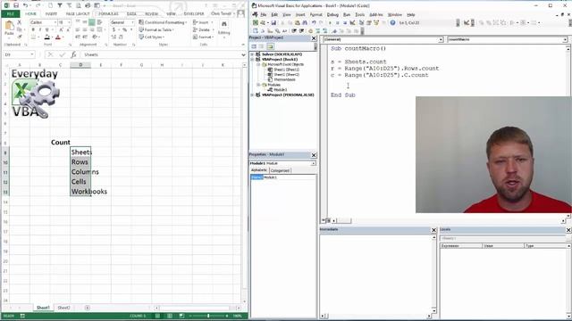 Using Count in Excel VBA (Macro) - Most Common Uses and the Code is Included смотреть онлайн