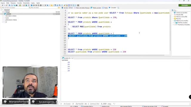 SQL Subqueries: Subqueries com max, in e = смотреть онлайн