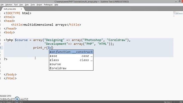 PHP for Beginners : Multidimensional Arrays in PHP смотреть онлайн