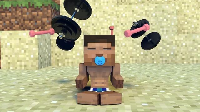 The minecraft life of Alex and Steve : Little Boss - Minecraft animation смотреть онлайн