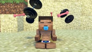 The minecraft life of Alex and Steve : Little Boss - Minecraft animation
