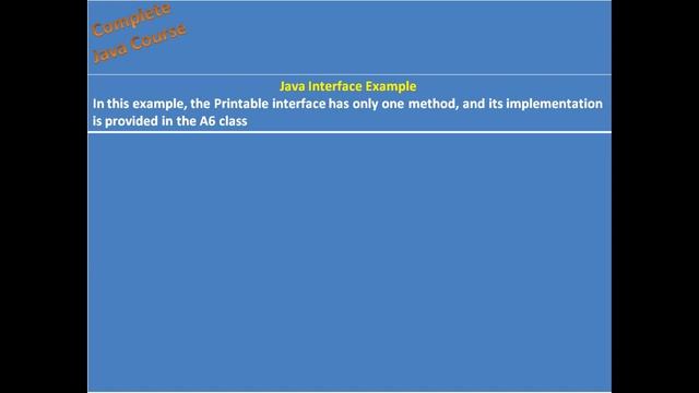 Inteface In Java смотреть онлайн