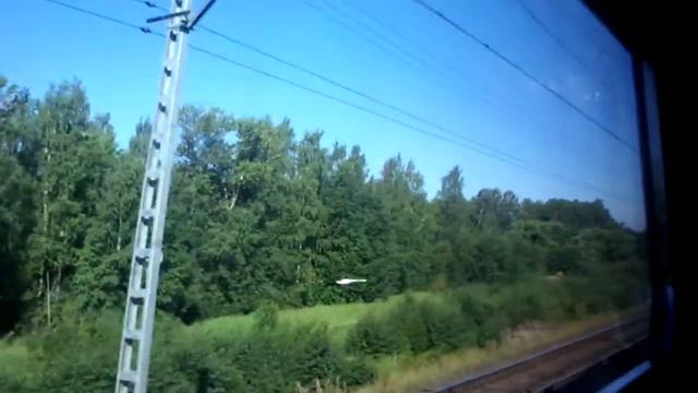 Новый поезд ЭД4М "Комфорт" на Витебском направлении - от Павловска до Царского Села смотреть онлайн