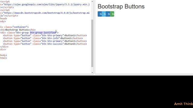 Bootstrap Button Groups смотреть онлайн