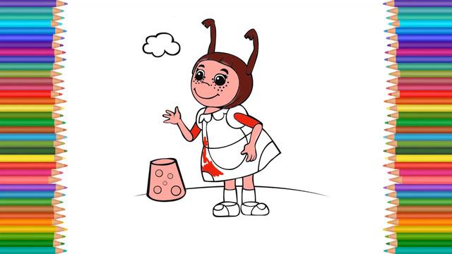 Mila (Luntik) Coloring / Мила (Лунтик) Раскраска смотреть онлайн