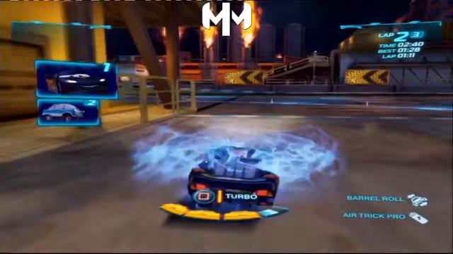 Cars 2 Game English - Carbon Fiber Lightning Oil Rig Run - Battle Race