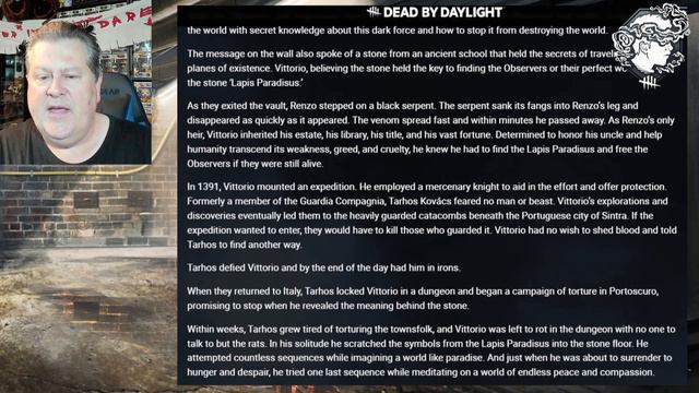 Dead By Daylight| Vittorio Toscano's Lore from the "Forged In Fog" Chapter DLC! Explore the lore! смотреть онлайн