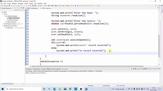 JDBC Connection in Java with Oracle in Eclipse IDE | Learn Coding смотреть онлайн