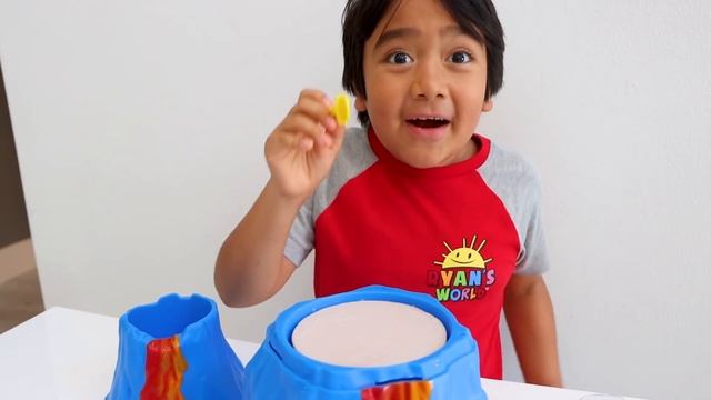 Ryan's Dinosaur Adventure to find Mystery Volcano Surprise!!! смотреть онлайн