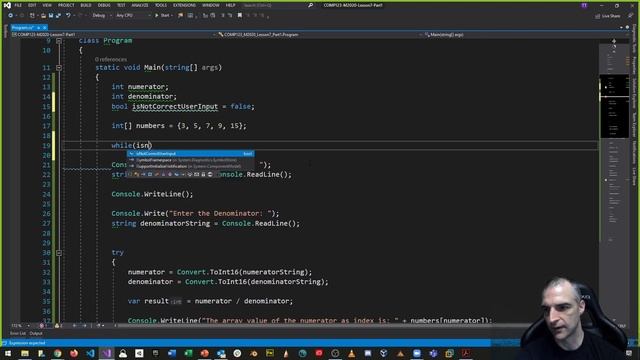 COMP123 - M2020 - Lesson 7 - Part 1 - Exception Handling смотреть онлайн
