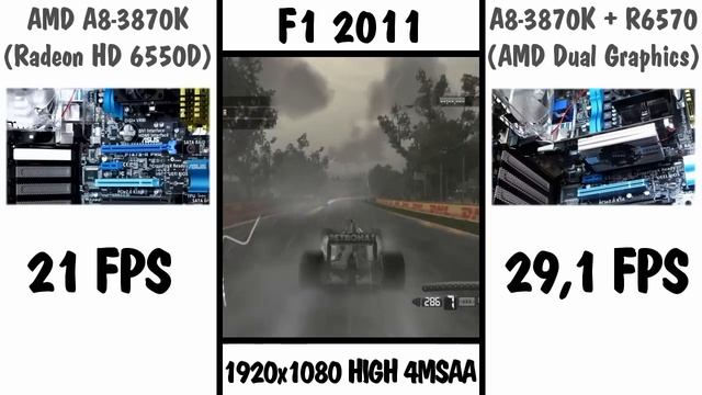 AMD A8-3870K APU + MSI R6570 VGA - Dual Graphics (HD6550D + HD6570) смотреть онлайн