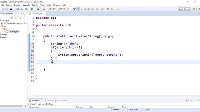 How to check if a STRING is empty or not | Frequently asked Java program in interview смотреть онлайн