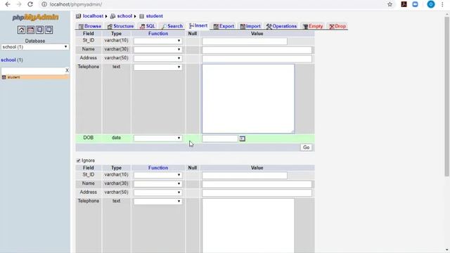 Create database using phpmyadmin смотреть онлайн