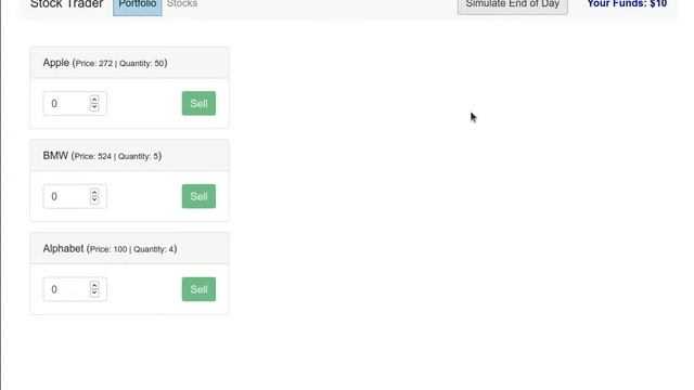 Stock Trading Demo App with JavaScript, Vue.js, Vuex, CSS, HTML, Bootstrap смотреть онлайн