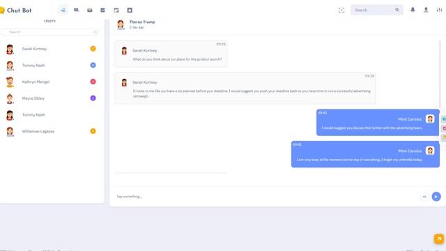 Chatbot LTR Dashboard Bootstrap 5 Admin Web App Template смотреть онлайн