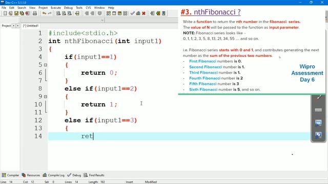 C program to find nth number in the Fibonacci series using function | nthFibonacci | My Programming смотреть онлайн