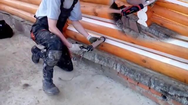 Герметизация деревянного дома Аккумуляторный герметизатор смотреть онлайн