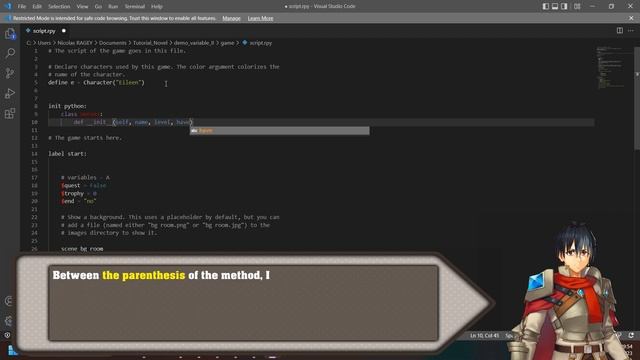 Tutorial Ren'Py - Variables, Conditionnal Statement And Methods смотреть онлайн