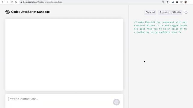Is it possible to create ReactJS component with OpenAI Codex? смотреть онлайн