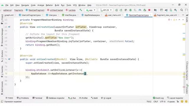 SQLite CRUD Operation Android | Room Library | Insert operation with Room Library - Part 3 смотреть онлайн