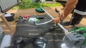 Бензиновый триммер Oasis GT TB-2500N | Как собрать? Как приготовить бензиновую смесь? Первый запуск