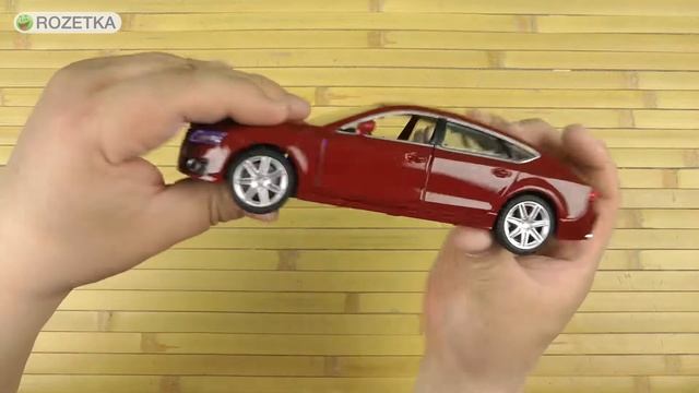 Распаковка Автопром Audi A7 1:24 Красный 68248A