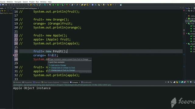 Upcasting and Downcasting in Java | Type casting in java. смотреть онлайн